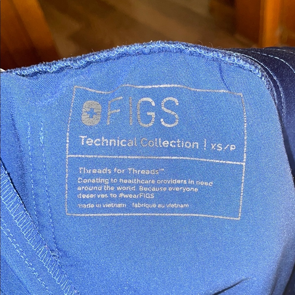 Blue Jogger Pants fig pants size XS Zamora tapered pants nurse scrubs doctor - Picture 8 of 8